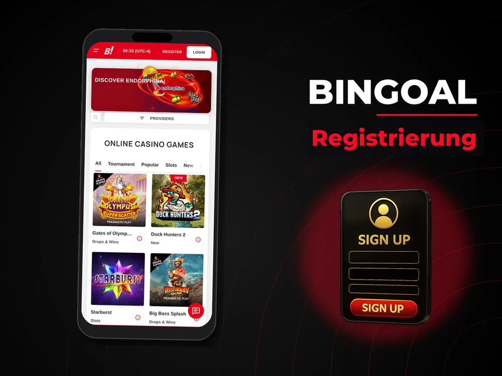 Bingoal - Registrierung