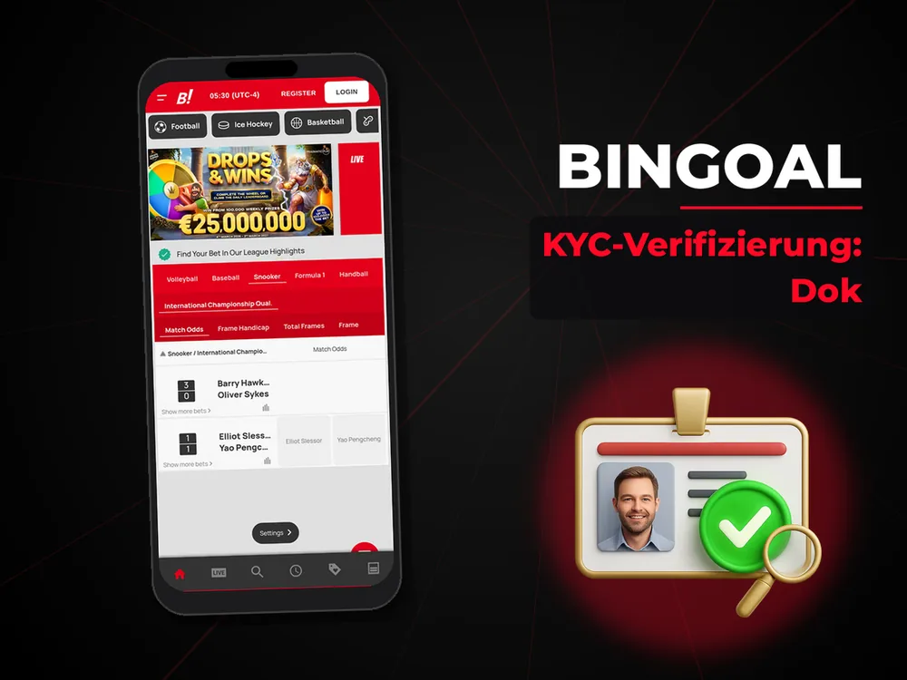 Bingoal - KYC-Verifizierung: Dok