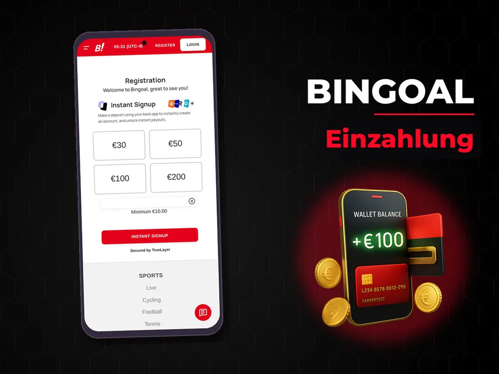 Bingoal - Einzahlung